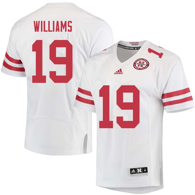 Men #19 Mike Williams Nebraska Cornhuskers College Football Jerseys Sale-White